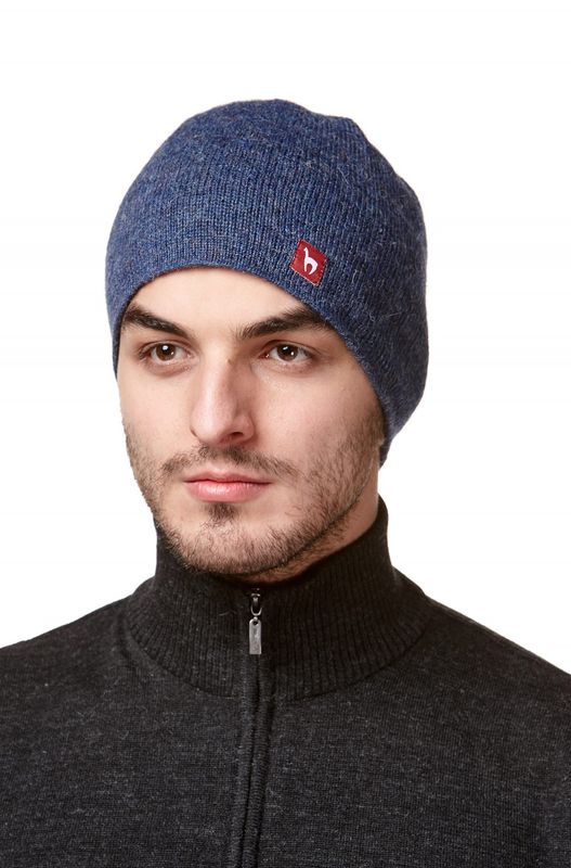 Alpakka lue, vendbar, Jeansblå/Grå