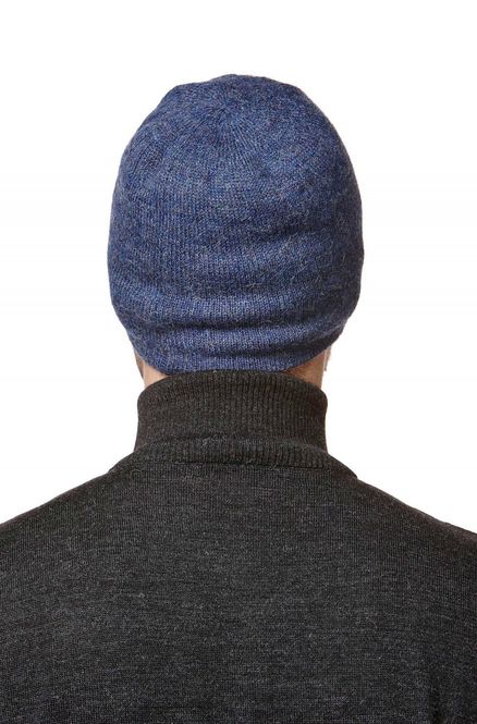Hovedbilde Alpakka lue, vendbar, Unisex - Jeansblå/Grå