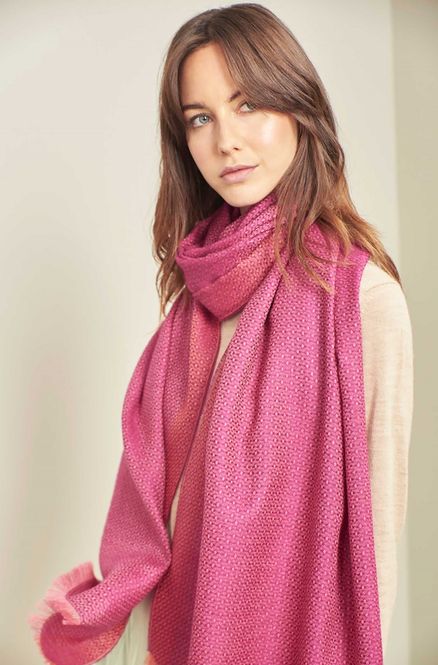 Hovedbilde Alpakka skjerf, SOY, Kirsebær-rød