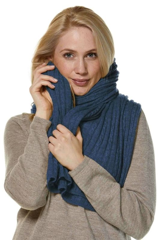 Alpakka skjerf / reiseteppe, Suave, Blå