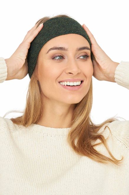 Main Image Alpaca Headband with Ear Warmers - Green
