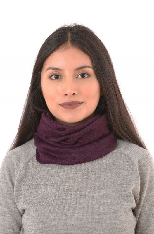 Alpakka buff, Berg-Loop, Aubergine