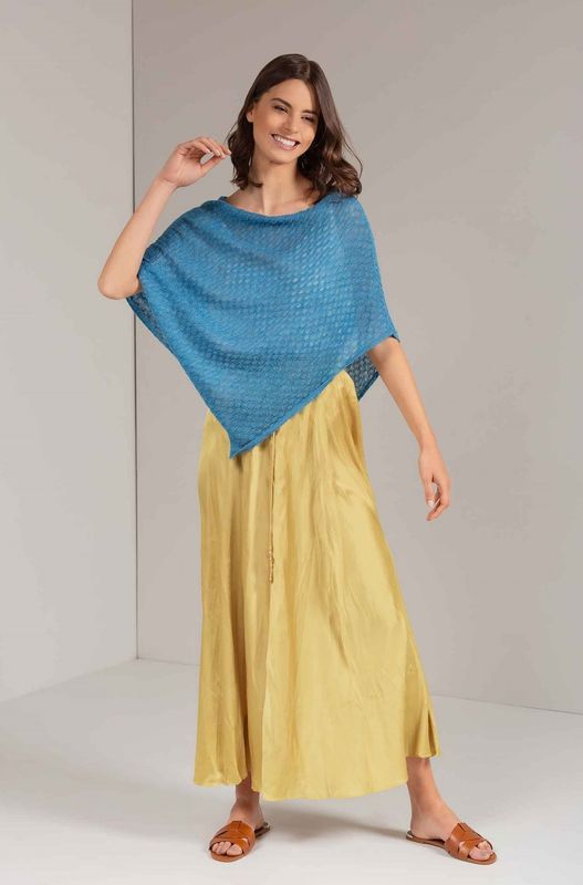 Alpakka poncho, Uplala, turkis