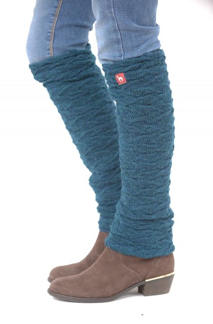 Hovedbilde Alpakka leggvarmer, BIESEN, petrol