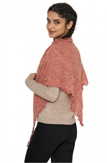 Hovedbilde Alpakka sjal, Hadia, Rosa