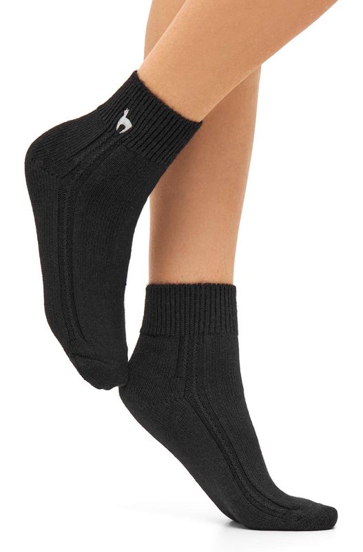 Alpakka ankelsokk, Glattstrikket, sort
