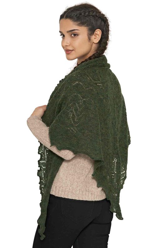 Hadia Sjal + Pulsvarmer,  grønn