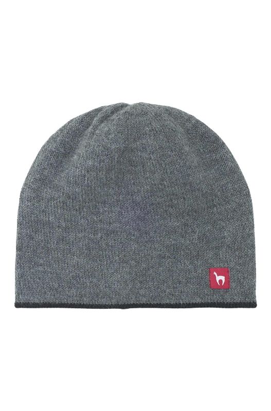 Alpakka lue, vendbar lue, Unisex- Sort/Grå