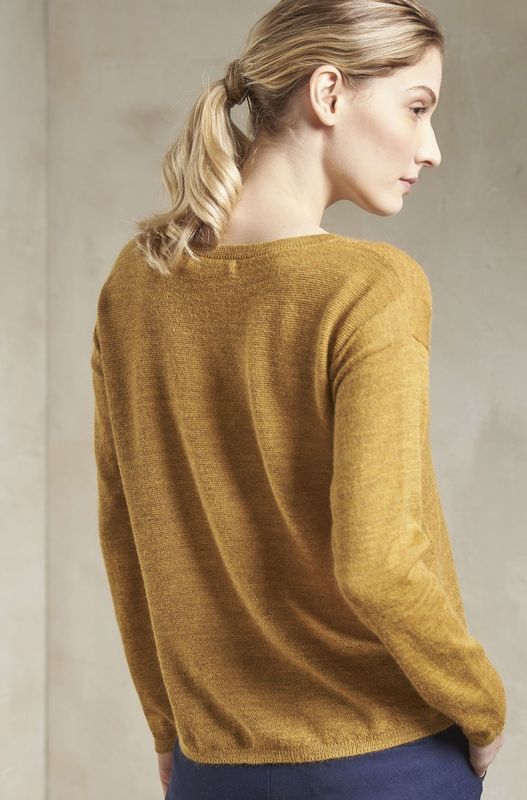 Alpakka genser, Patsy, sennep