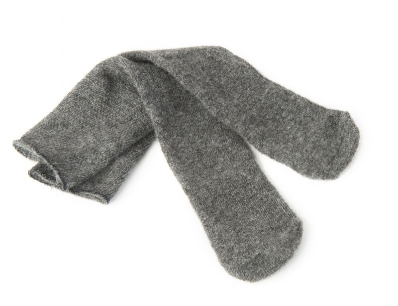 Alpakka helsestrømper, 37 x 8 cm, Sømløse tynne, uten hel, grå