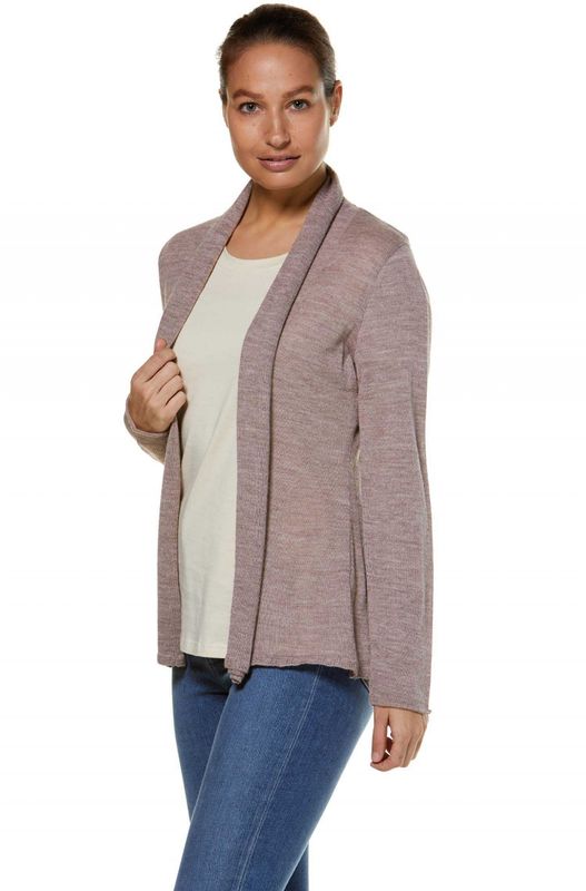 Alpakka cardigan, Penelope, grårosa
