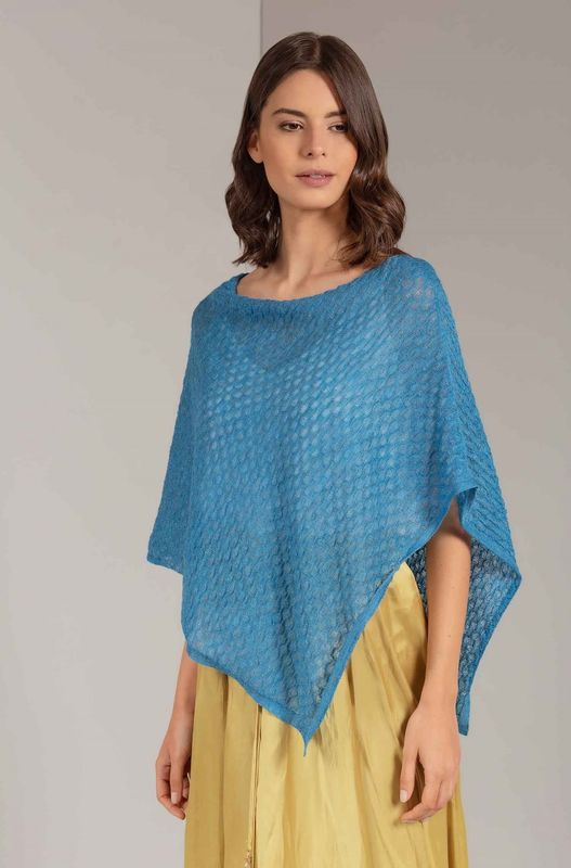 Alpakka poncho, Uplala, turkis