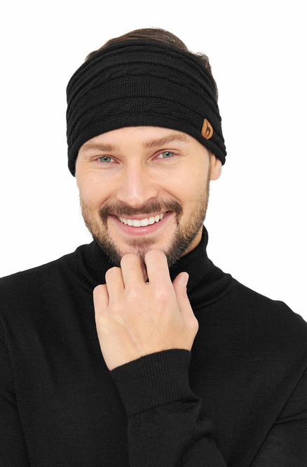 Main Image Alpaca Headband, Suave - Black