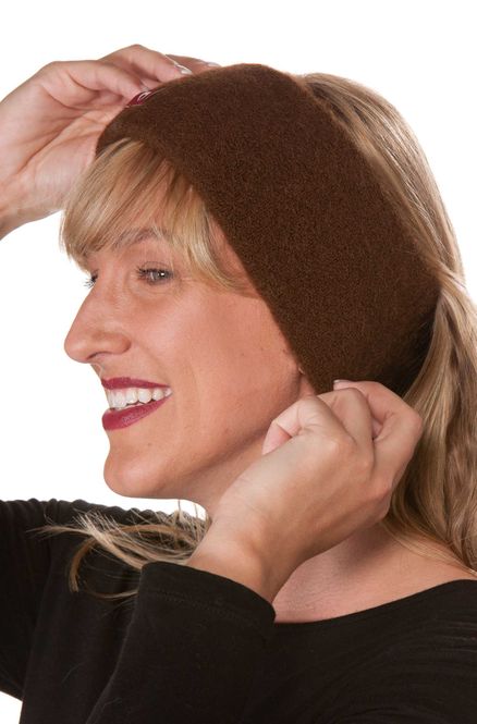 Main Image Alpaca Headband, Stretch - Brown