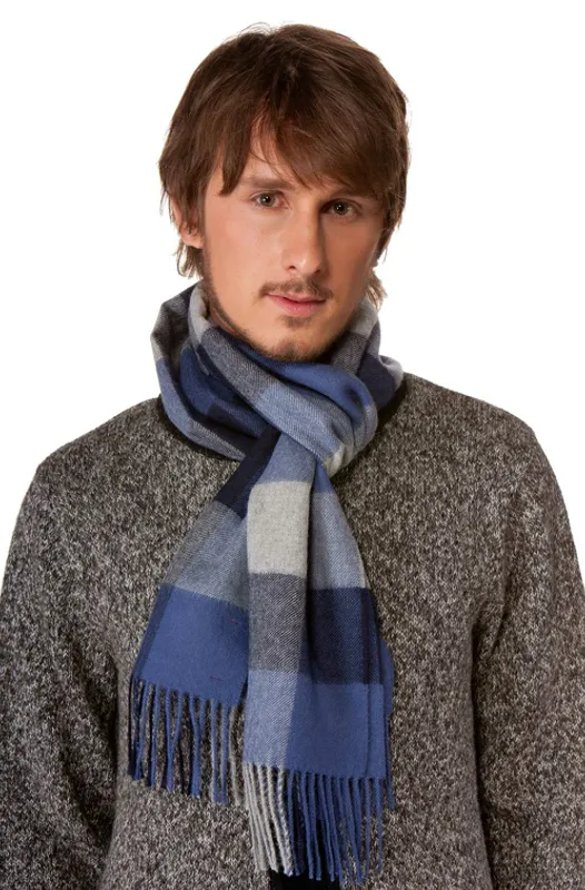 Alpakka skjerf, Karo, Unisex - Blå