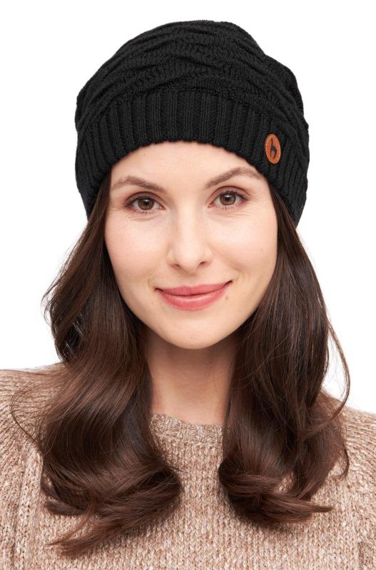 Alpakka lue, BIESEN Beret - Sort